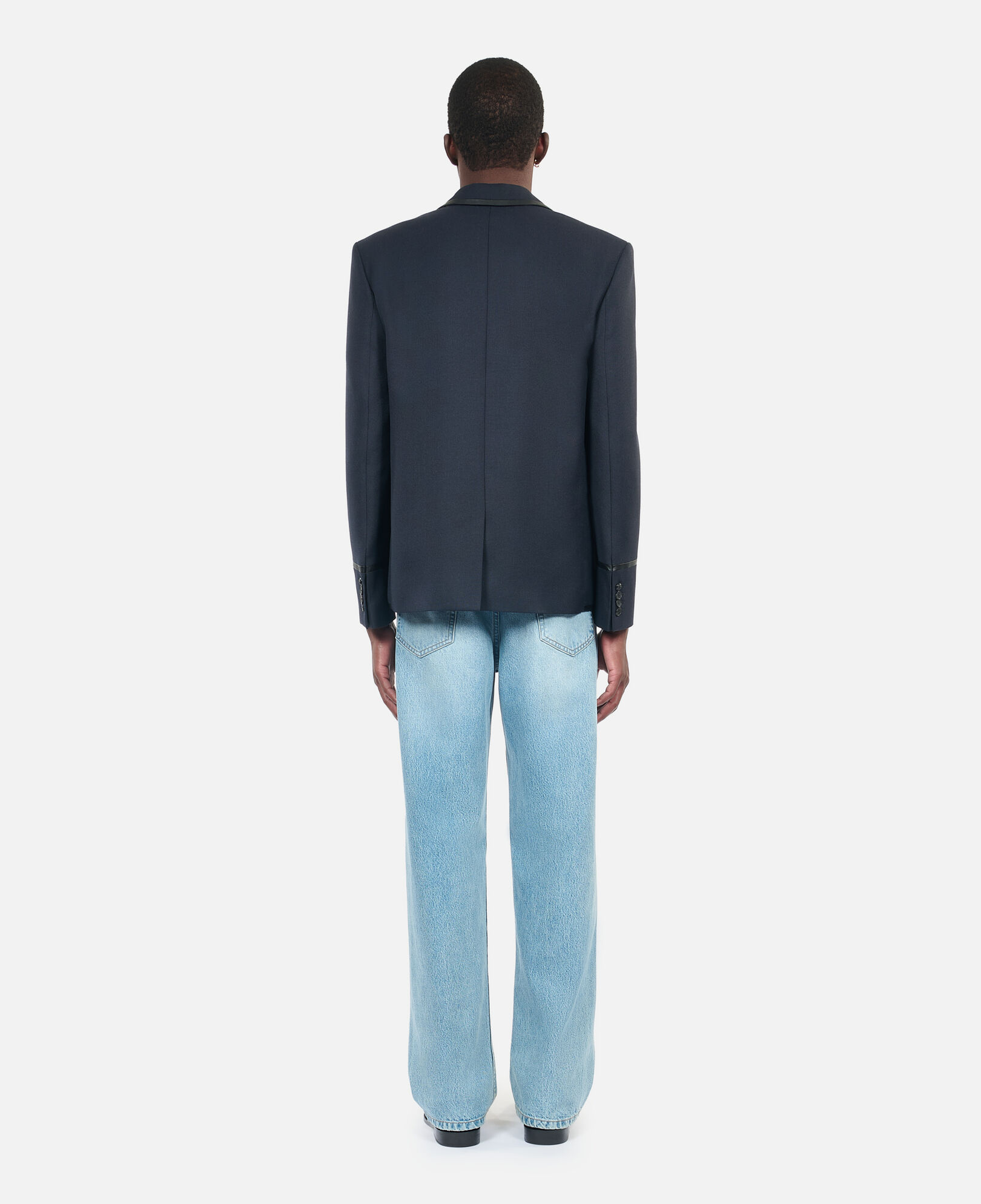 The Kooples MEN DARK NAVY navy blue wool-blend jacket