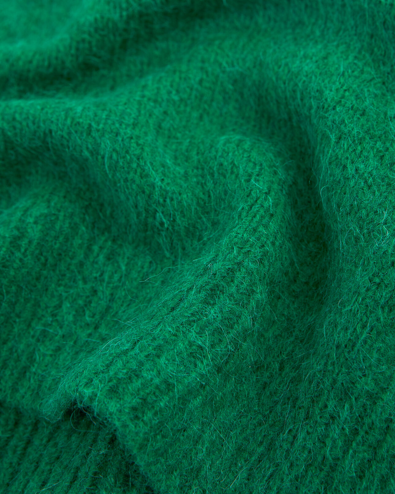The Kooples WOMEN GREEN alpaca wool green sweater shoulder gather