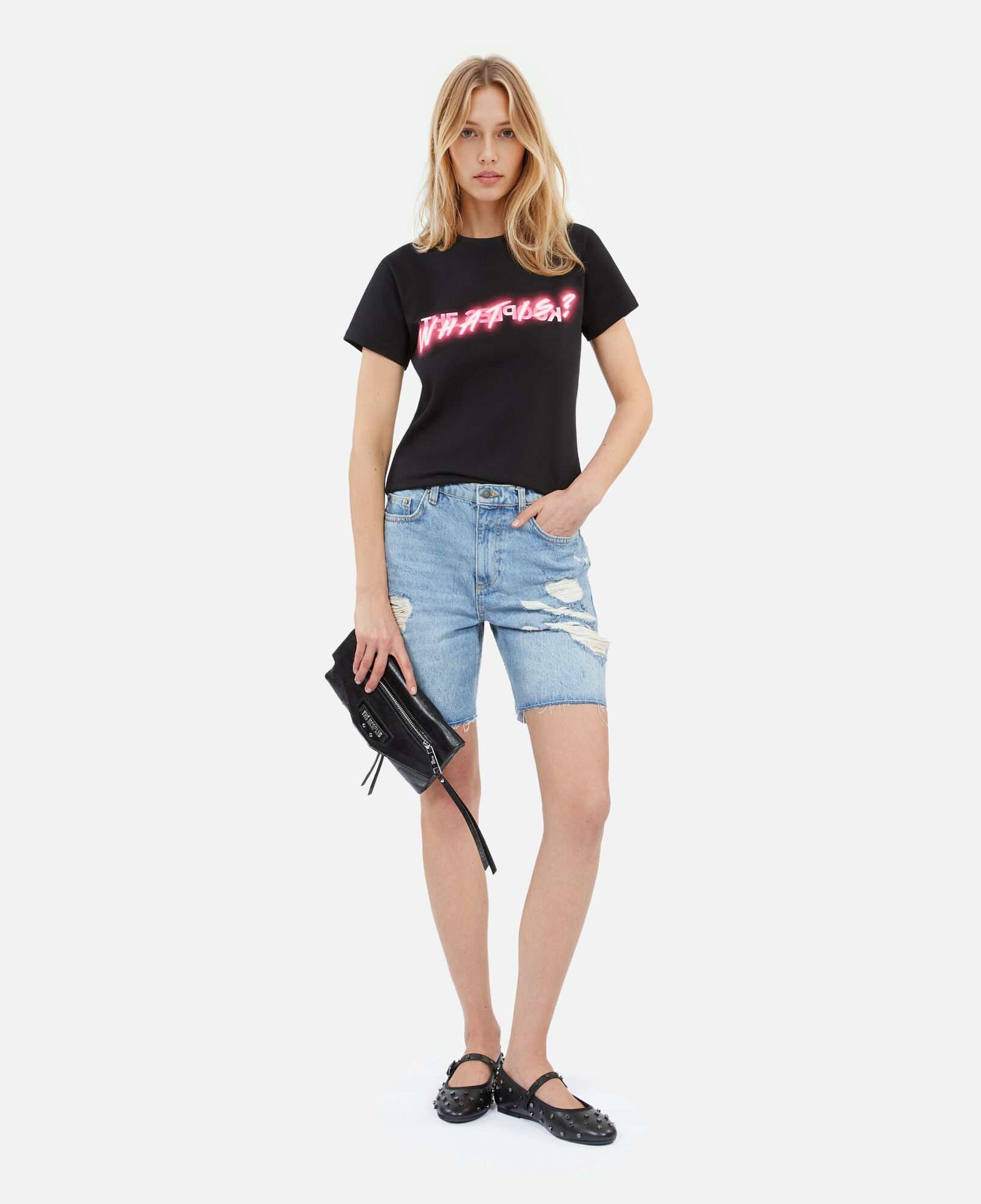 The Kooples FEMME BLACK t-shirt what is noir