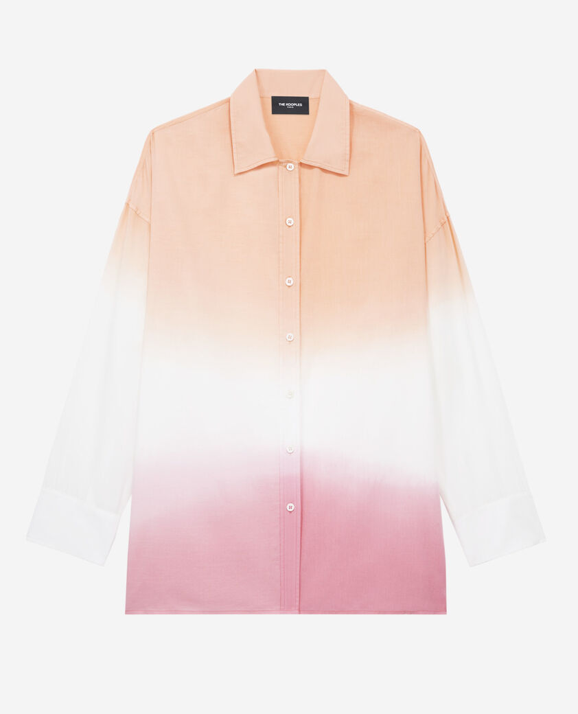 The Kooples F PINK tie-dye long cotton shirt