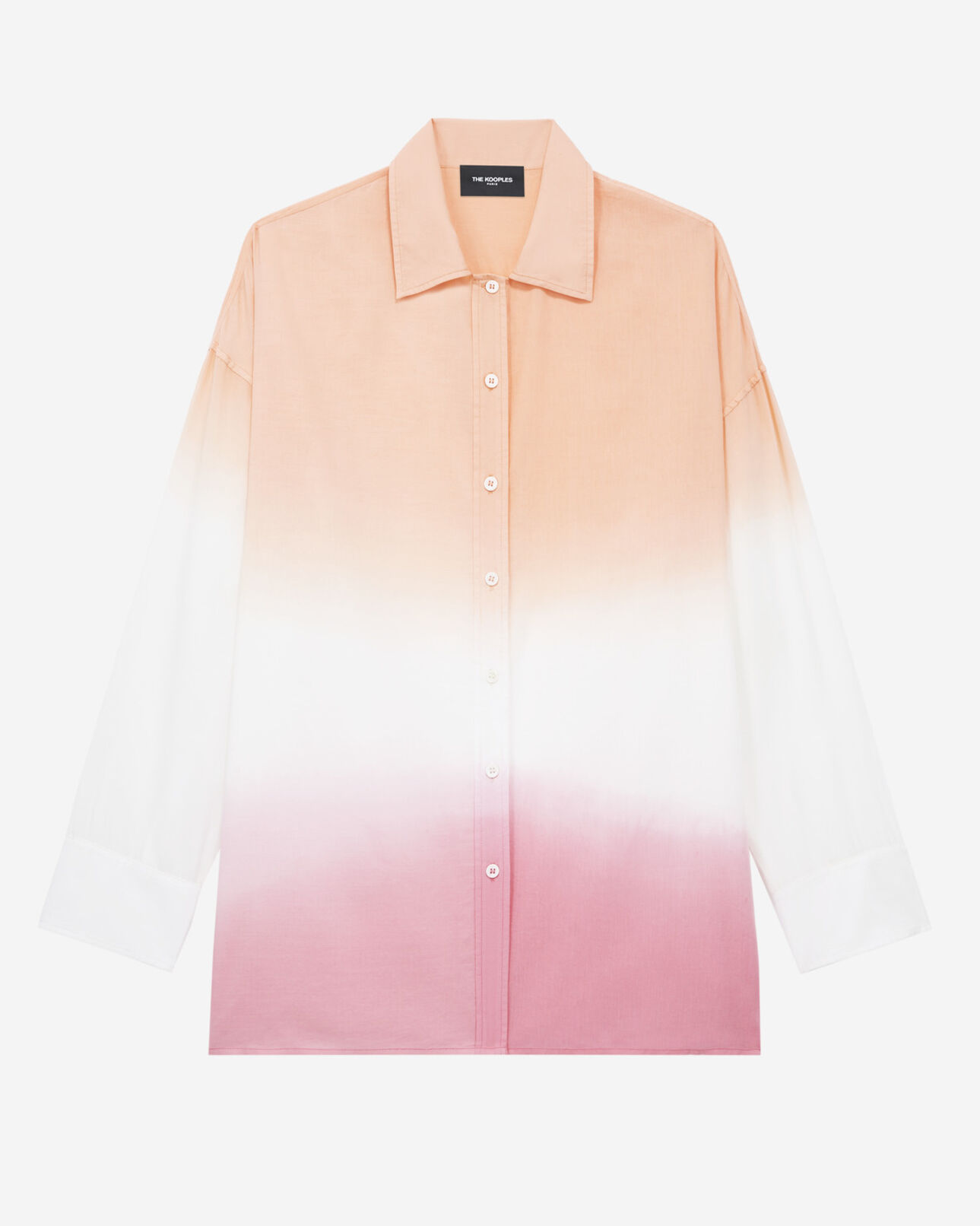 The Kooples FEMME PINK chemise coton longue motif tie and dye
