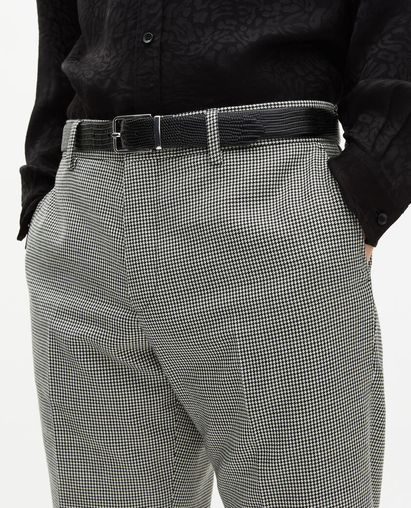 The Kooples HERREN BLACK wendegürtel aus schwarzem leder