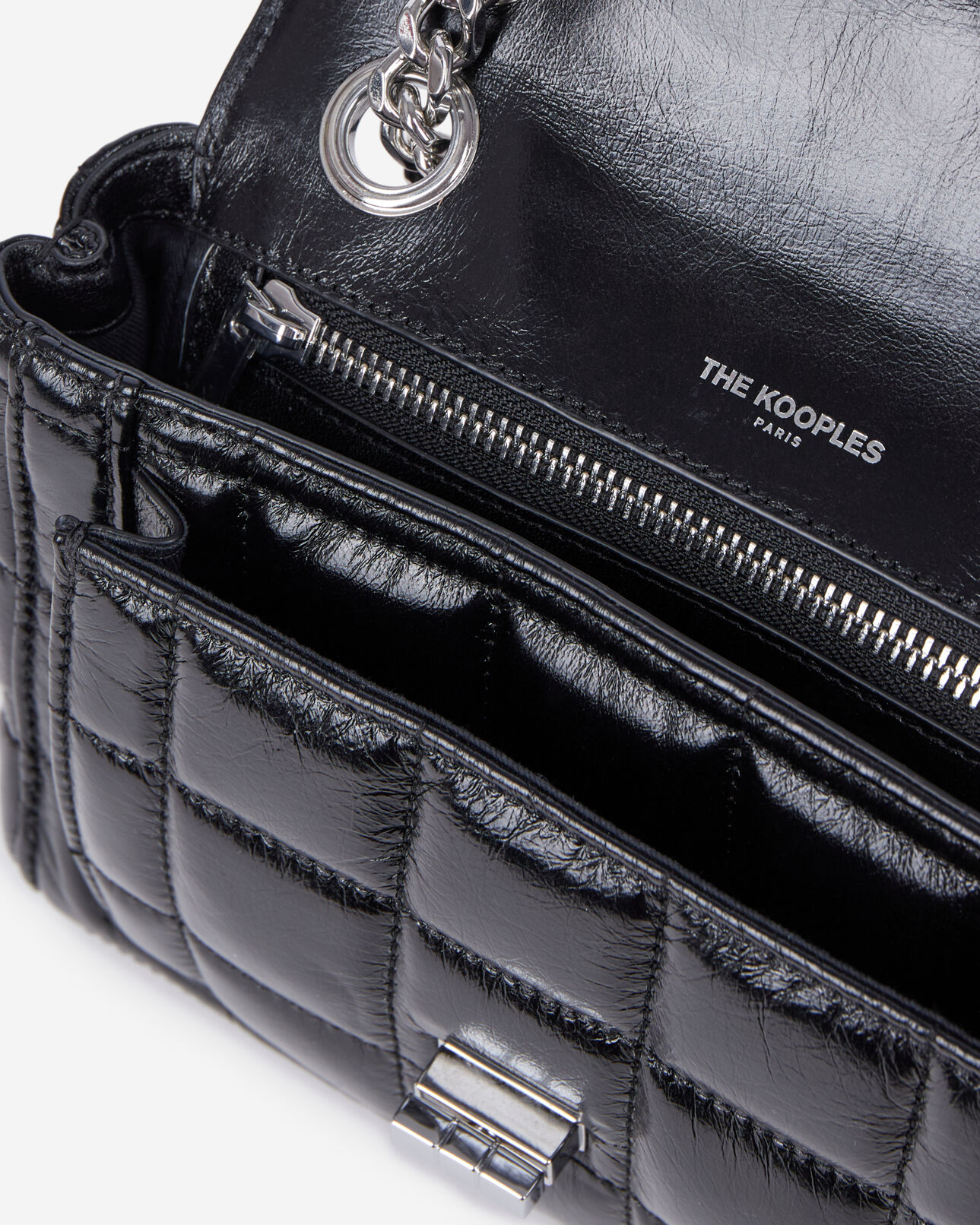 The Kooples MUJER BLACK bolso piel acolchado negro