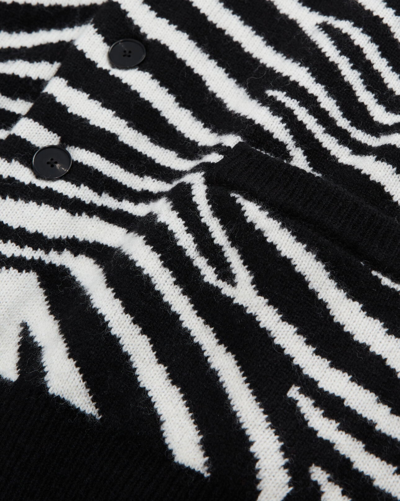 The Kooples HOMBRE BLACK WHITE jersey lana estampado