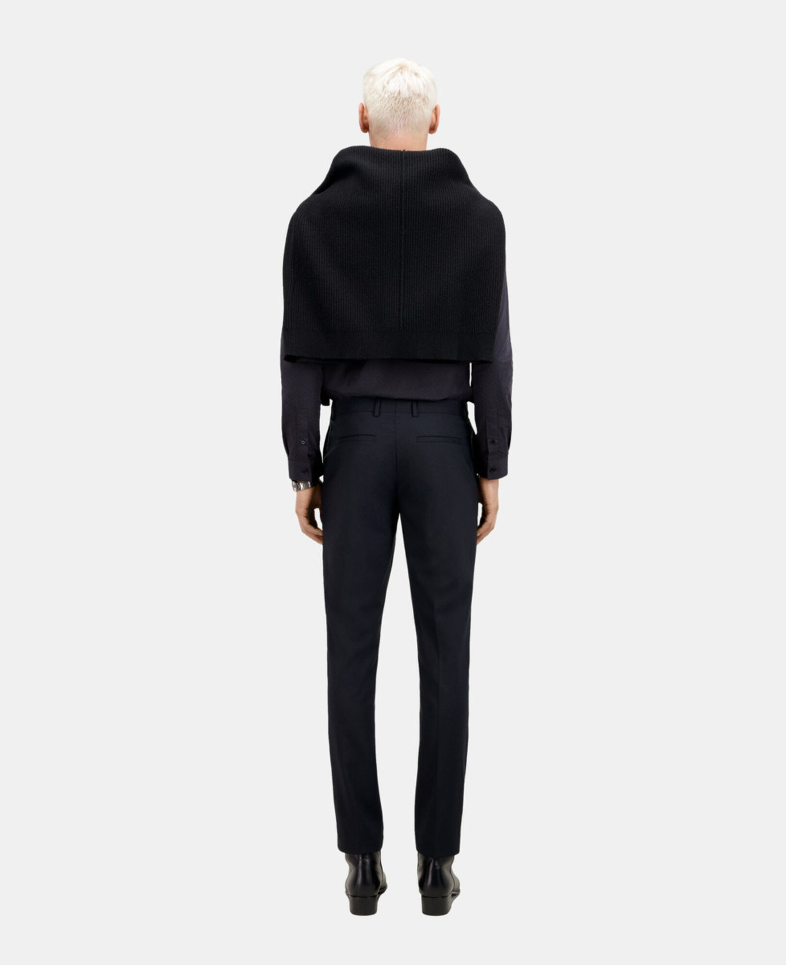 The Kooples HOMME DARK NAVY pantalon de costume prince de galles en laine bleu marine