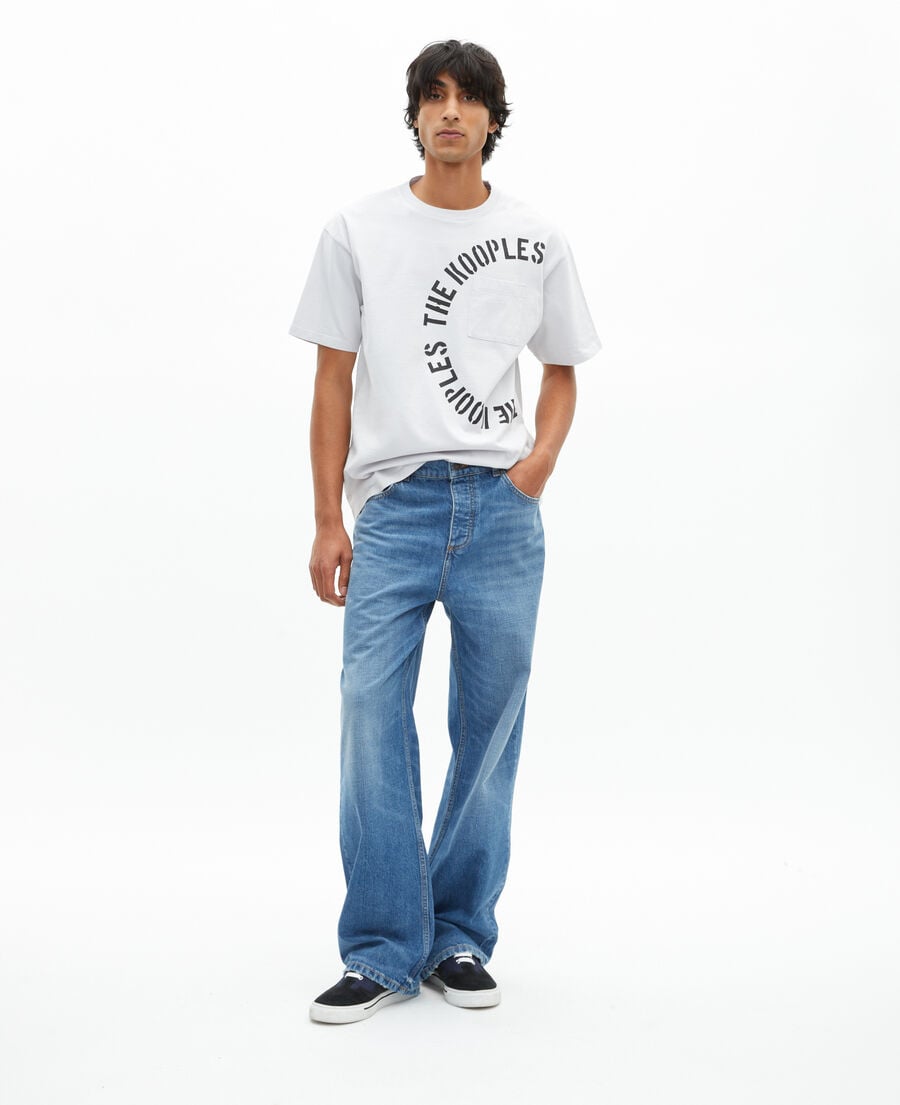 The Kooples HOMME LIGHT GREY t-shirt avec sérigraphie gris