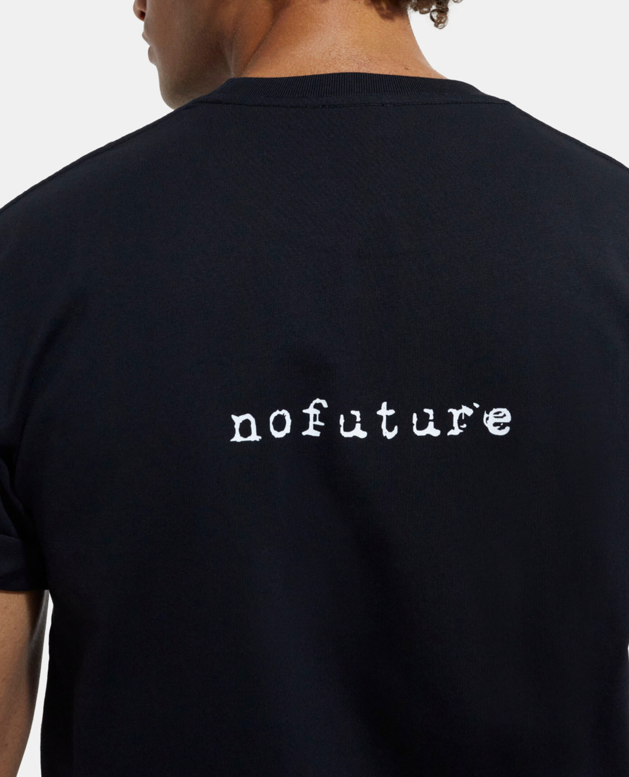 Schwarzes T-Shirt mit Logo #nokooplesnofuture, BLACK, hi-res image number null