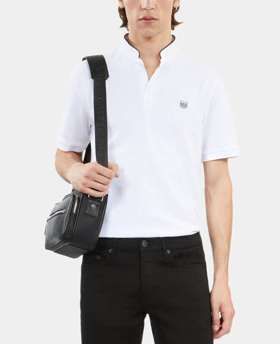 The Kooples H WHITE white pique cotton polo t-shirt