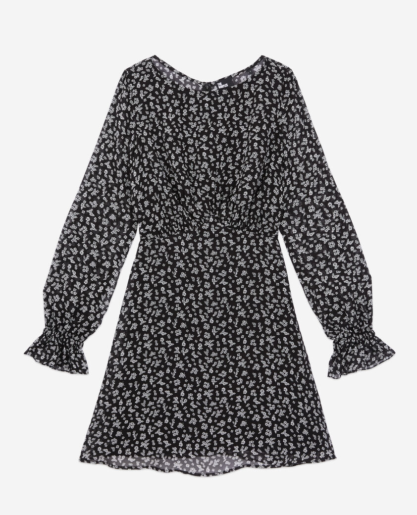 The Kooples FEMME BLACK-ECRU robe courte imprimée