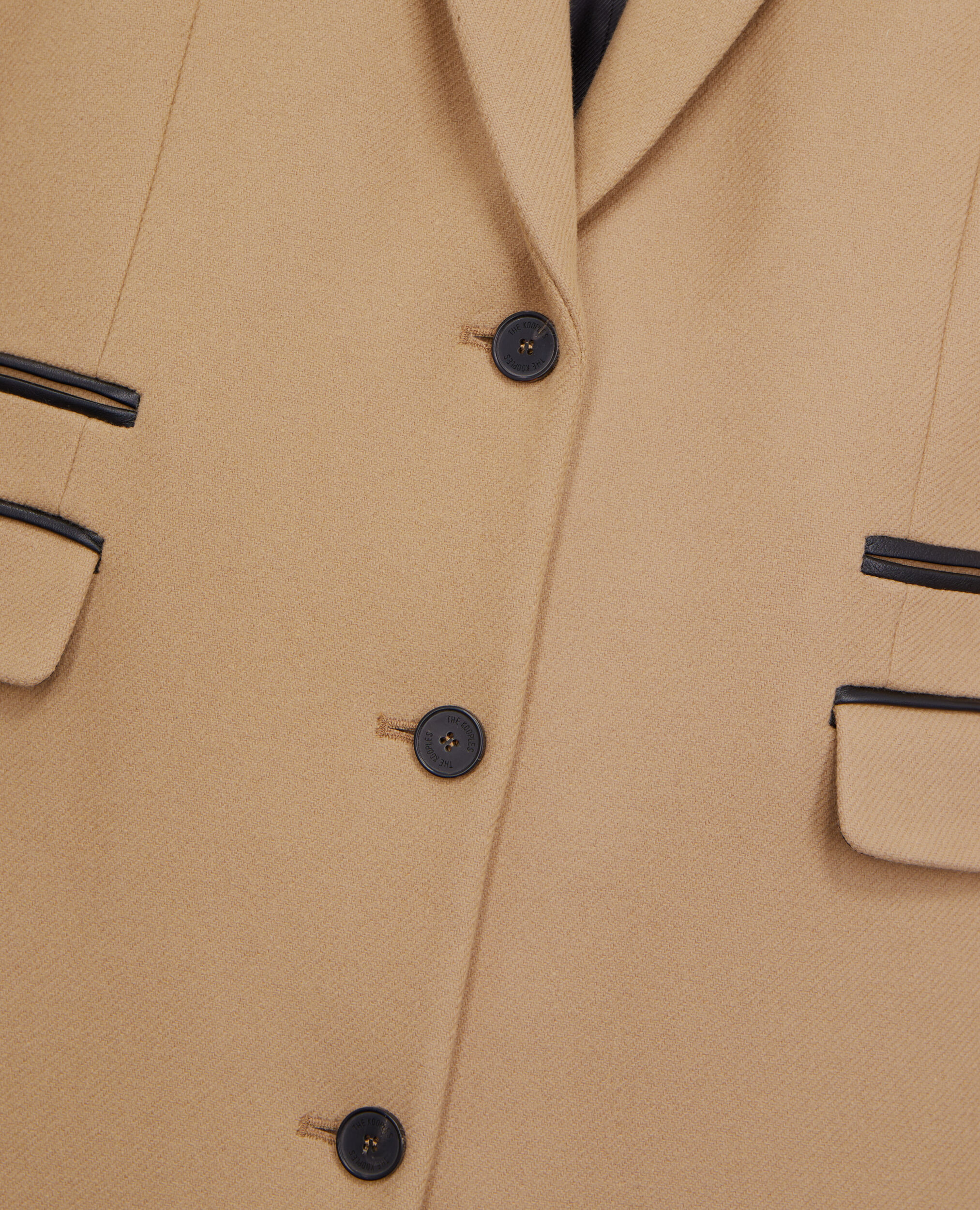 Manteau long camel en mélange de laine, CAMEL, hi-res image number null