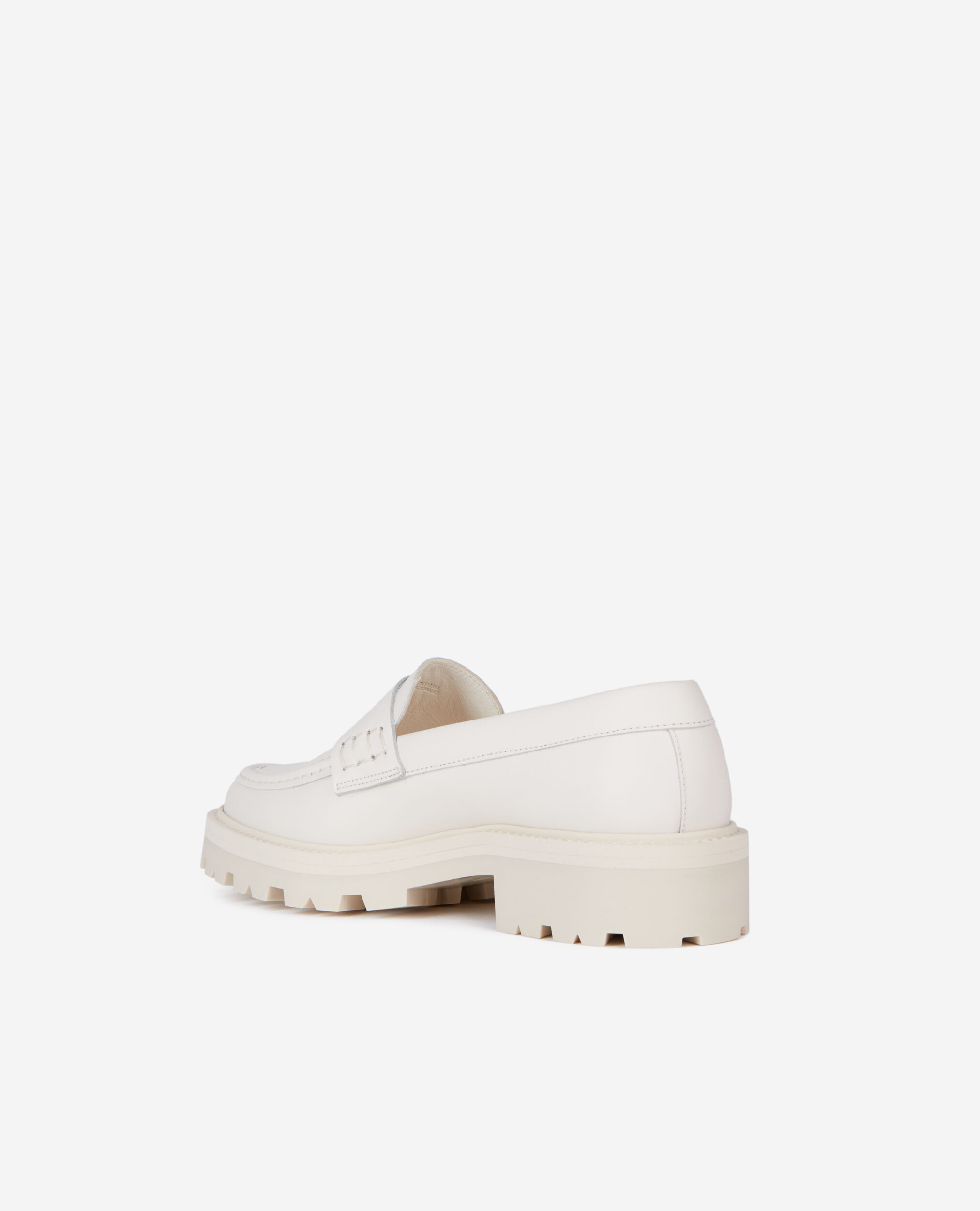 Ecru leather moccasins, ECRU, hi-res image number null