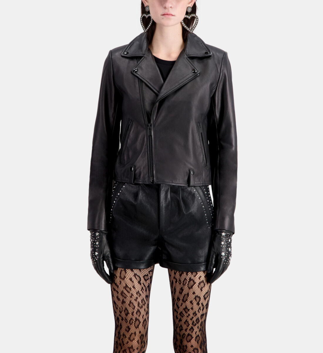 Kooples leather jacket womens shop