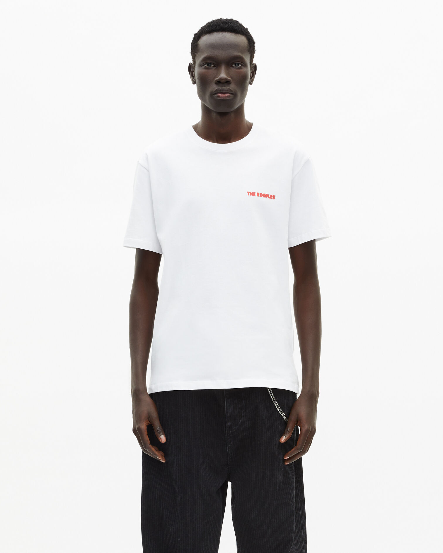 T-shirt avec sérigraphie logo blanc, WHITE, hi-res image number null