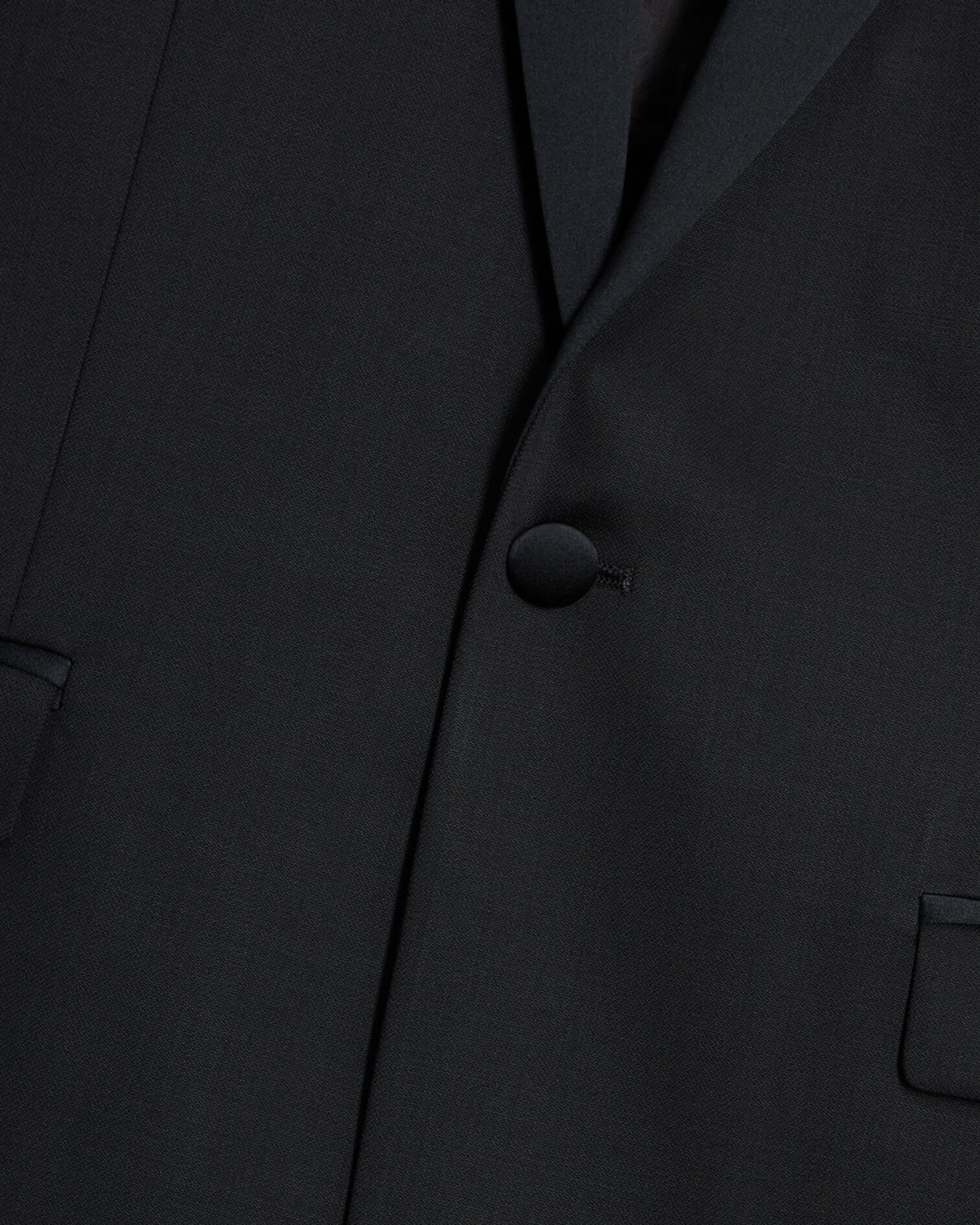 Schwarze Smokingjacke aus Wolle, BLACK, hi-res image number null