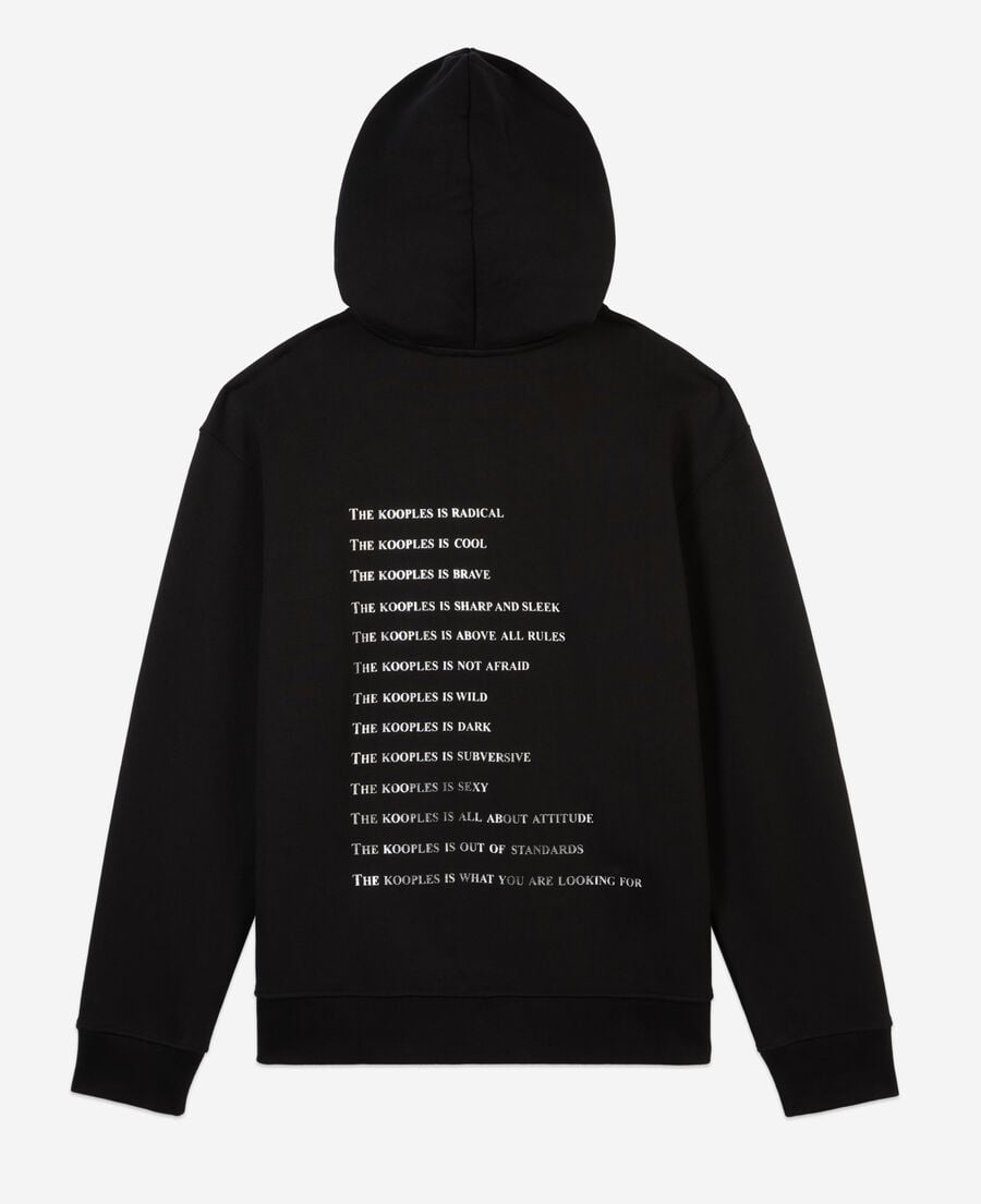 The Kooples WOMEN BLACK black what is hoodie with rhinestones