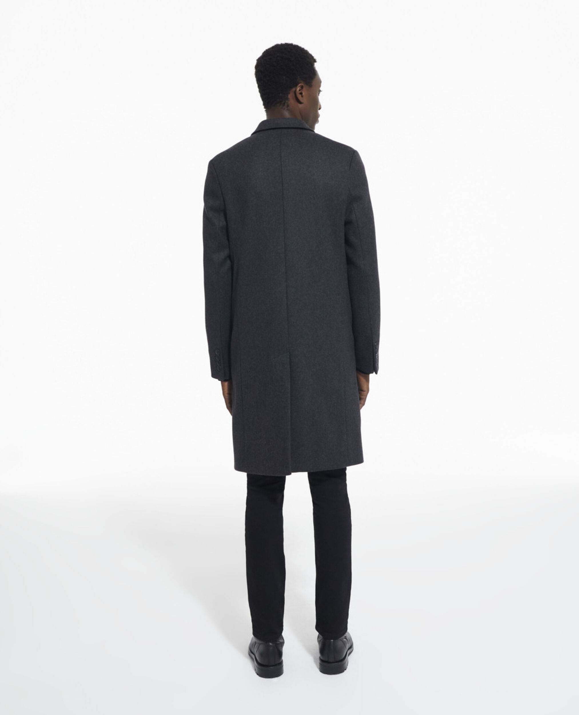 Manteau long en laine gris, GREY, hi-res image number null