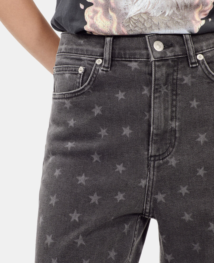 The Kooples WOMEN BLACK star printed boyfriend jeans