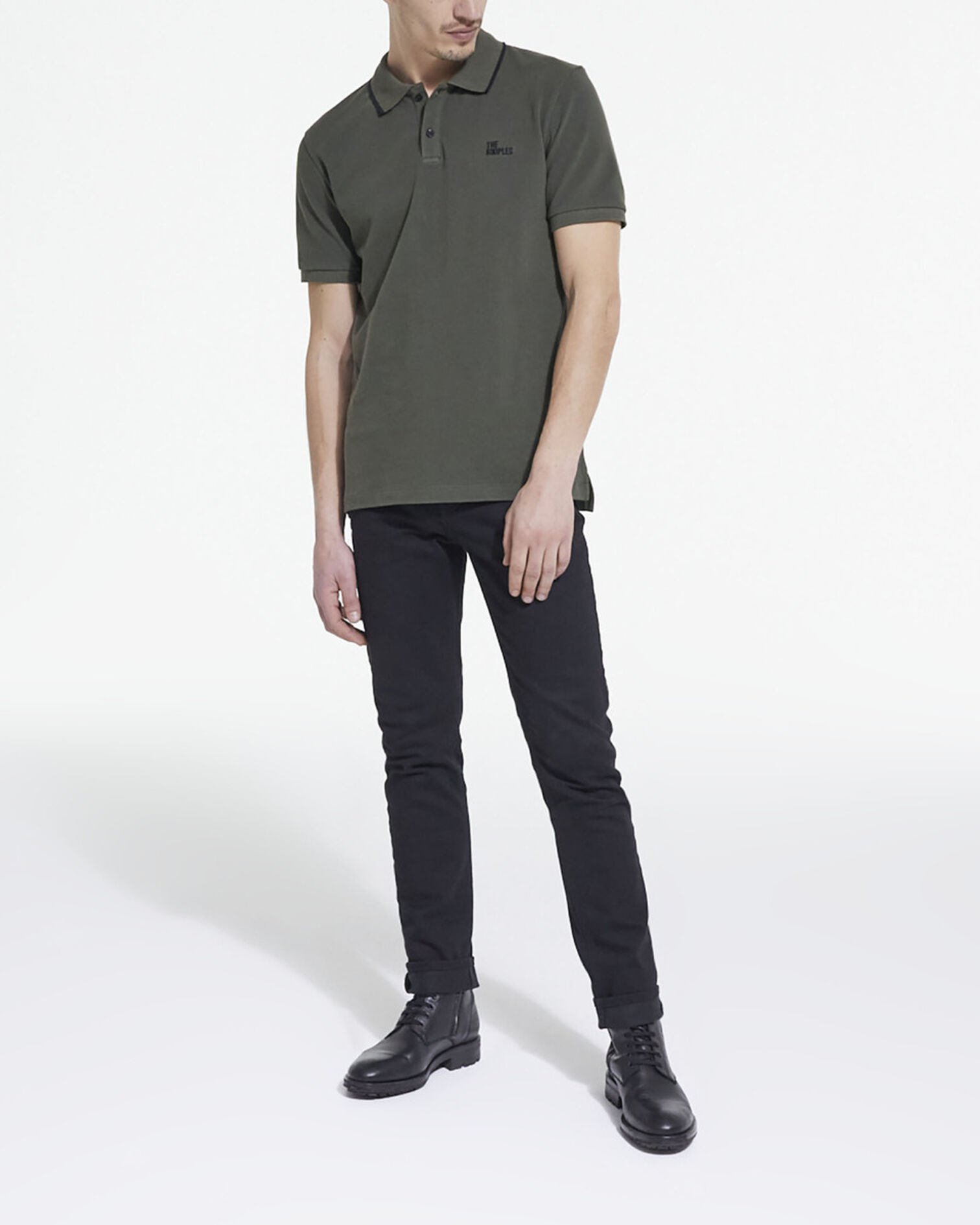 Khaki classic polo, FORET, hi-res image number null
