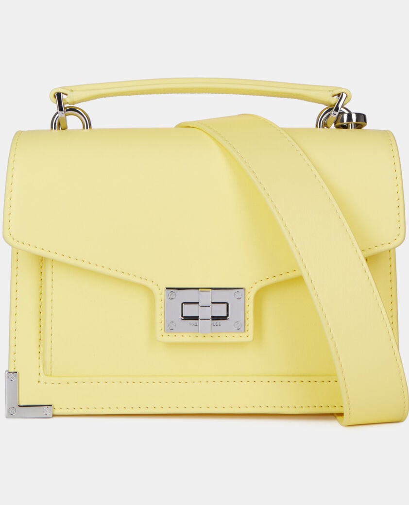 The Kooples WOMEN LIGHT YELLOW small emily bag in yellow leather