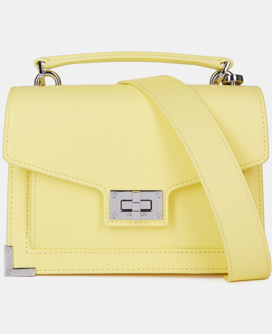 The Kooples FEMME LIGHT YELLOW sac emily small en cuir jaune