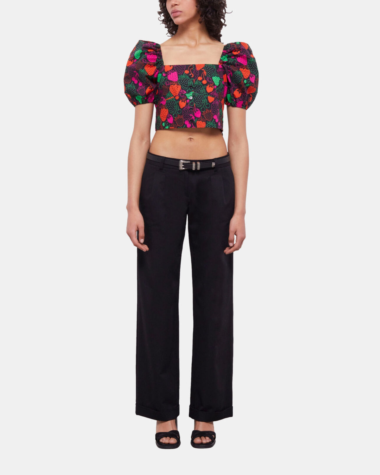 The Kooples FEMME MULTICOLOR top court à motifs
