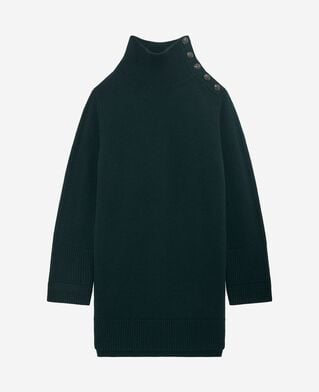 The Kooples F FOREST short dress in green wool