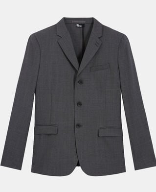 The Kooples MEN GREY gray wool suit jacket