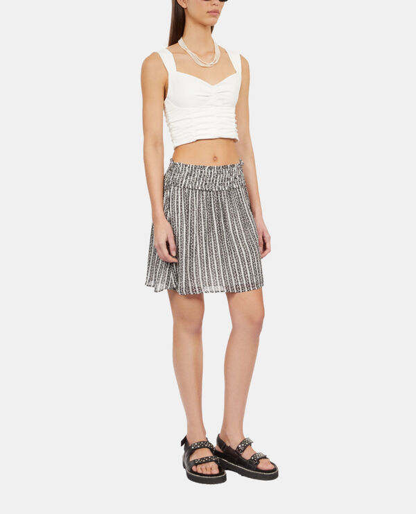 The Kooples FEMME ECRU top court avec drapé écru