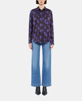 The Kooples WOMEN BLACK /LIGHT PINK / BLUE chemise imprim&eacute;e