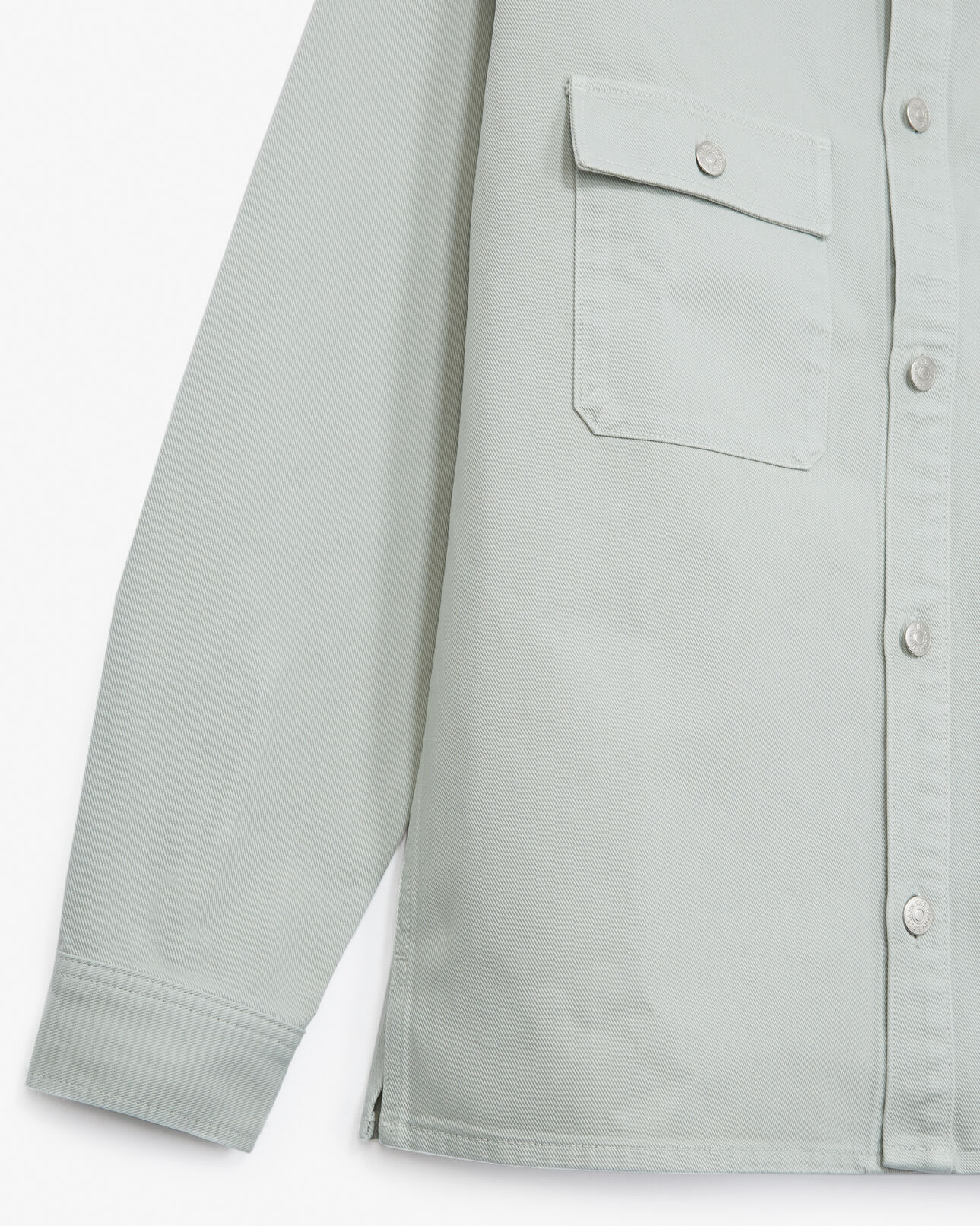 The Kooples MEN MINT mint green denim shirt with pockets