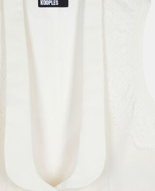 The Kooples F ECRU ecru waistcoat with lace
