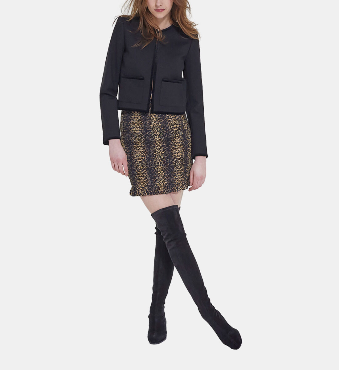 Jupe leopard cheap the kooples