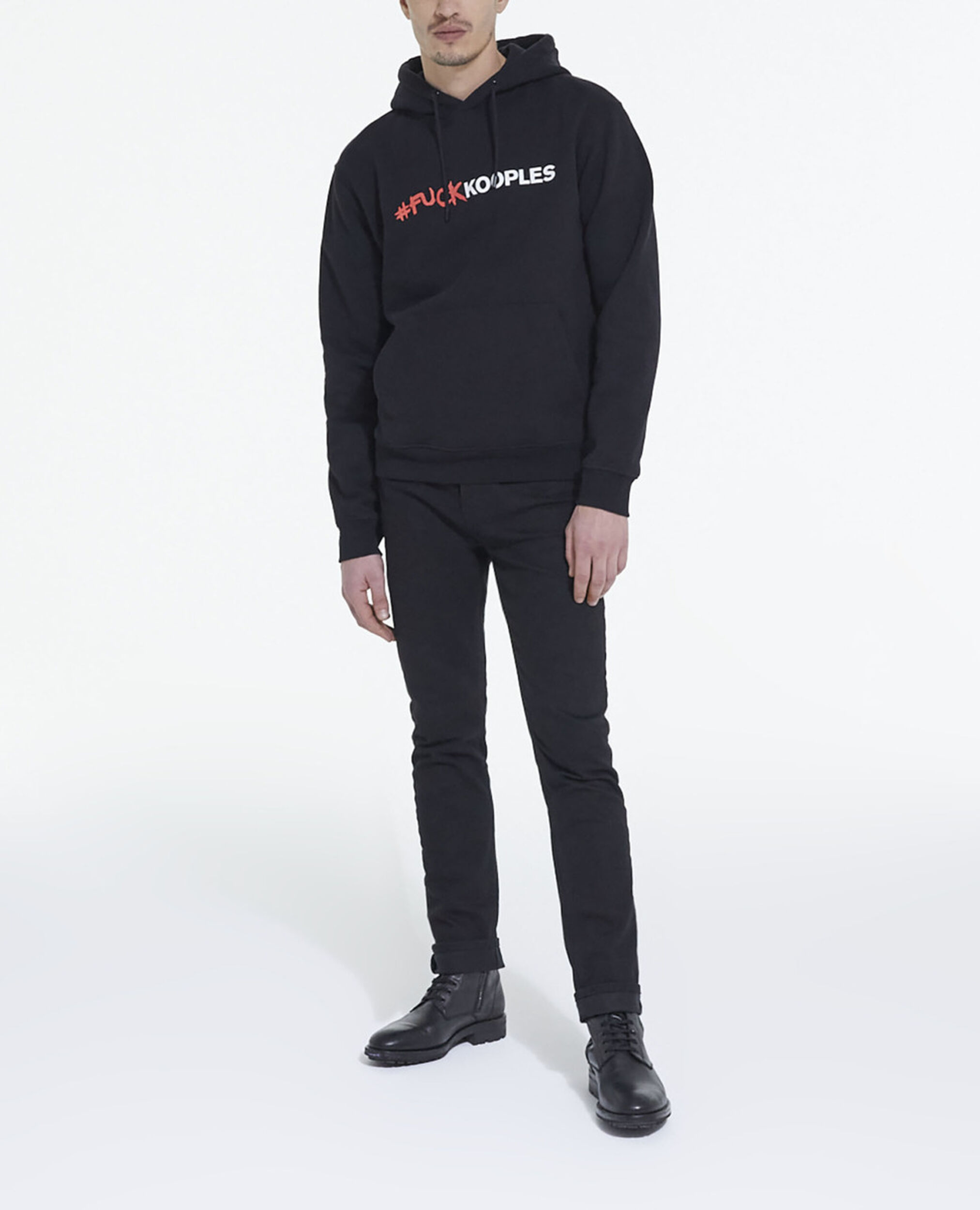 Sweatshirt logo noir, BLACK, hi-res image number null
