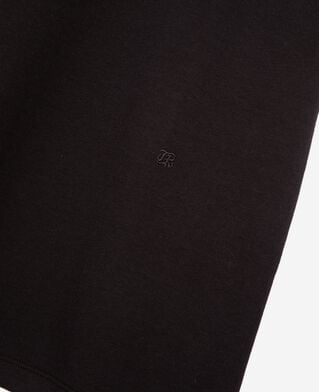 The Kooples FEMME BLACK t-shirt droit en coton m&eacute;lang&eacute; noir