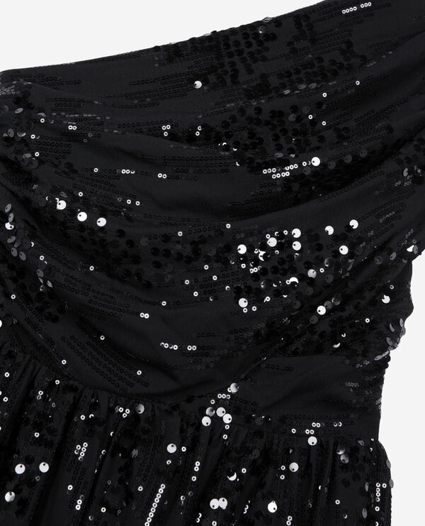 The Kooples MUJER BLACK vestido corto negro de lentejuelas