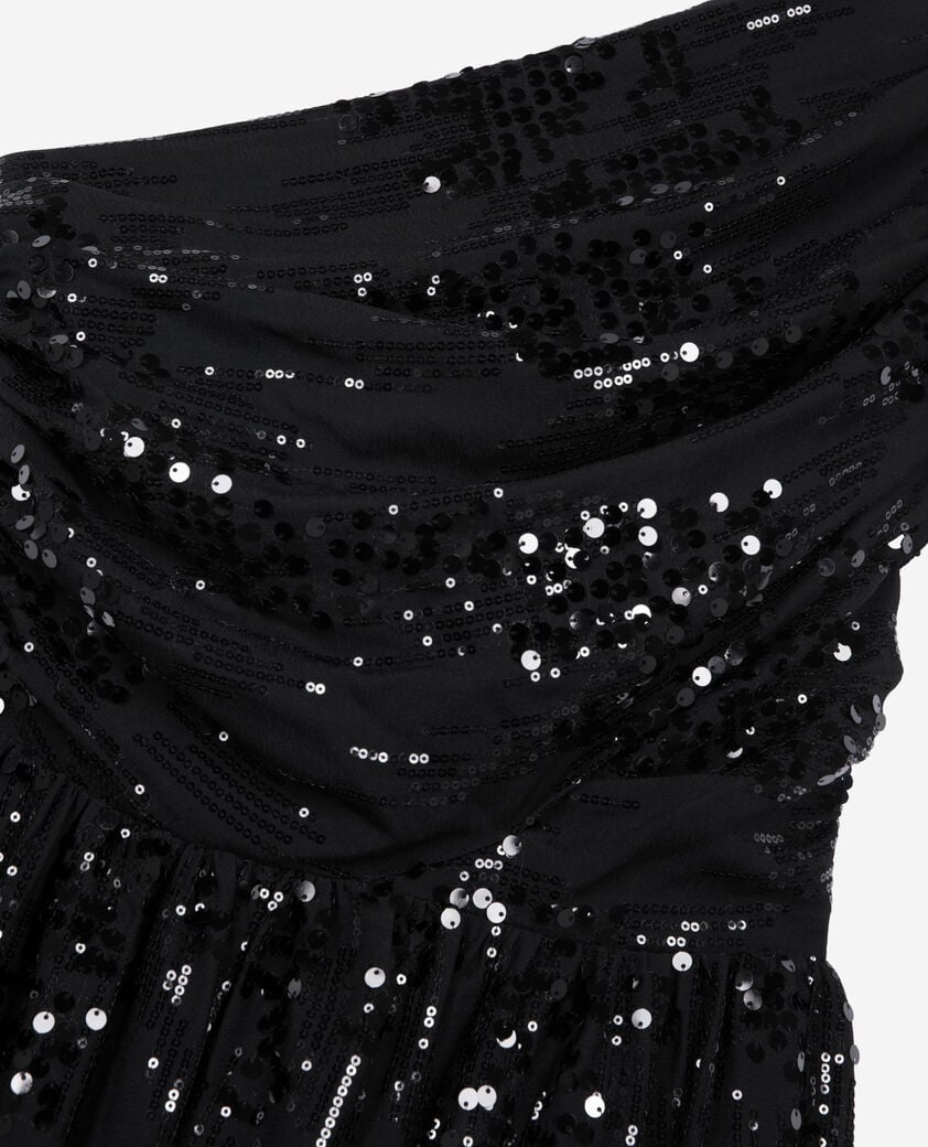 The Kooples WOMEN BLACK short black sequin dress