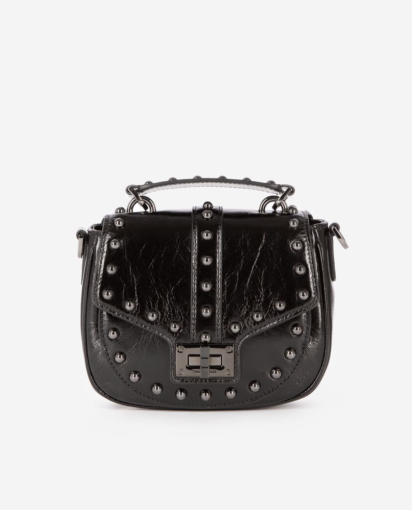 The Kooples FEMME BLACK sac emily arrondi &agrave; studs noir