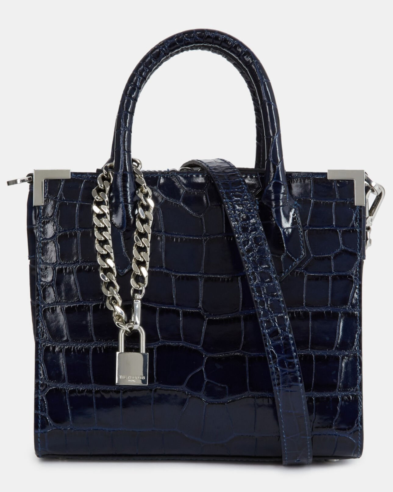The Kooples FEMME MIDDLE NAVY sac ming medium en cuir bleu
