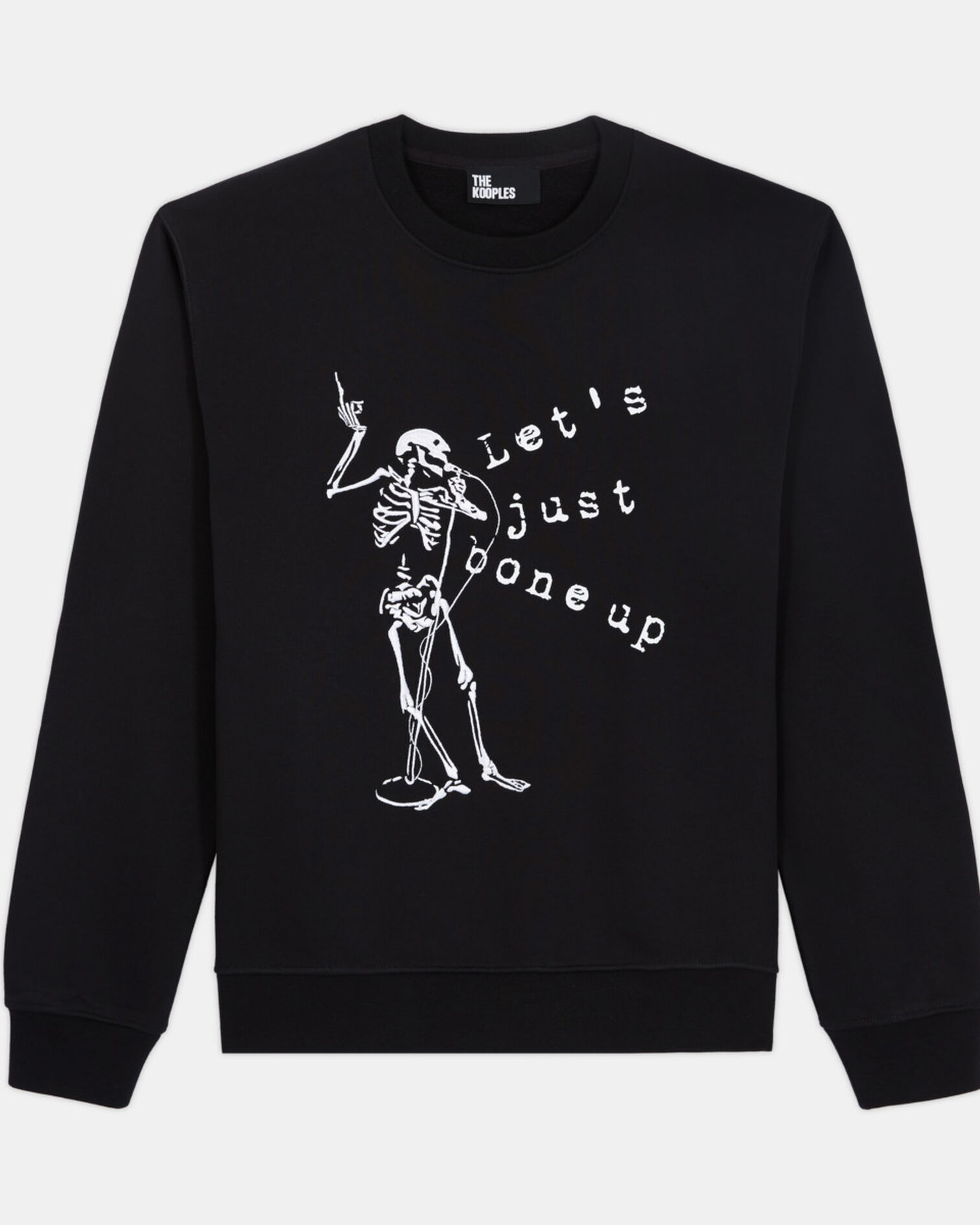 Black screen print sweatshirt, BLACK, hi-res image number null