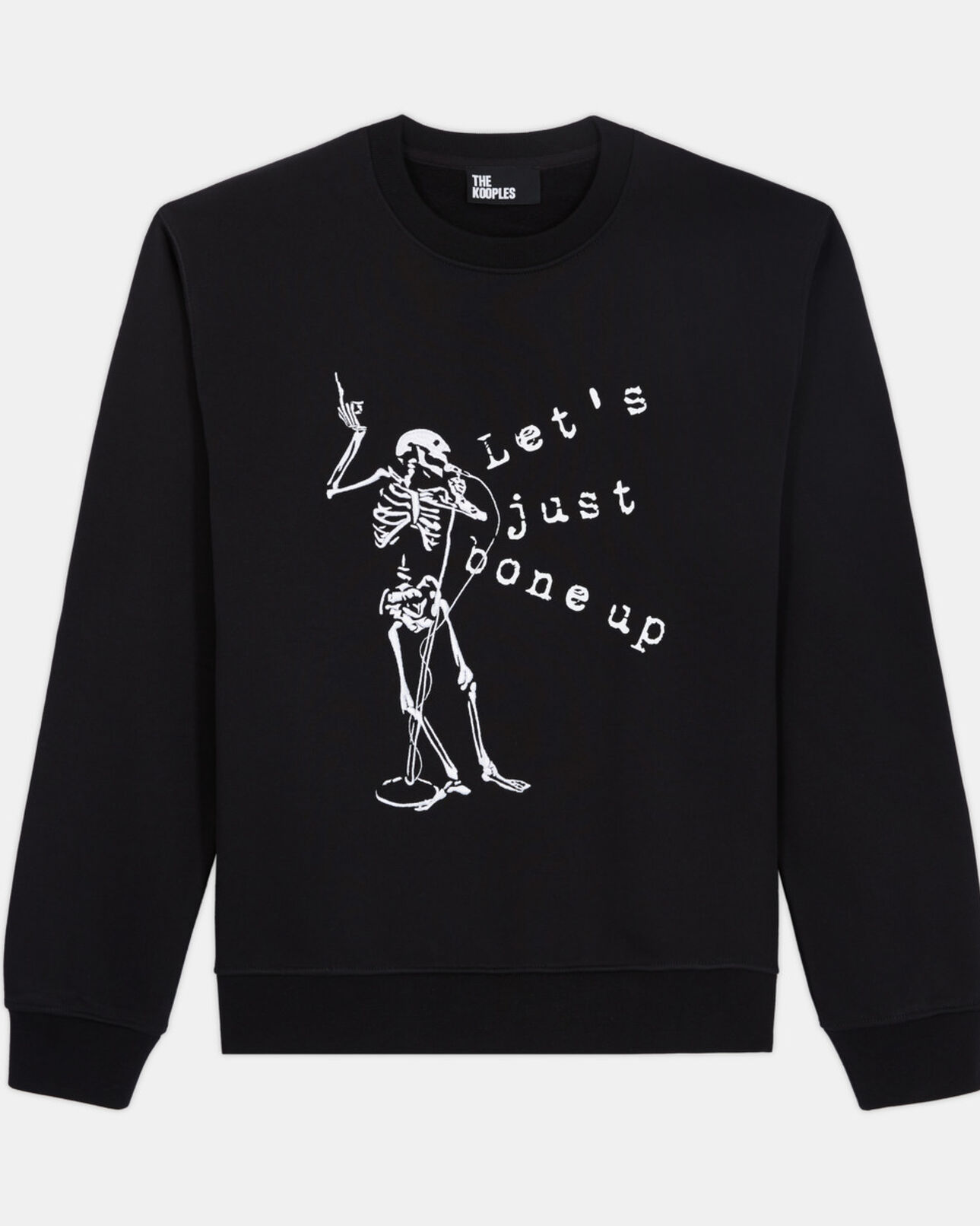 The Kooples MEN BLACK black screen print sweatshirt
