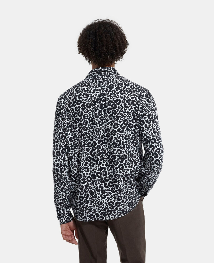 floral shirt with classic collar