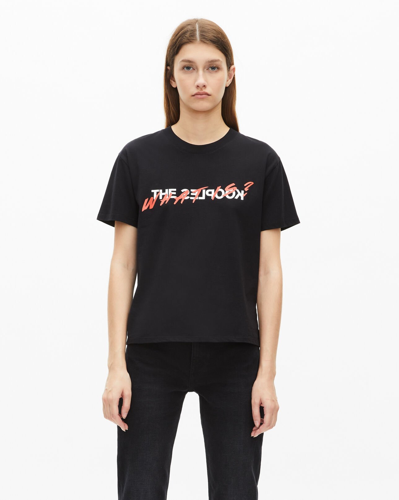 The Kooples MUJER BLACK camiseta what is negra