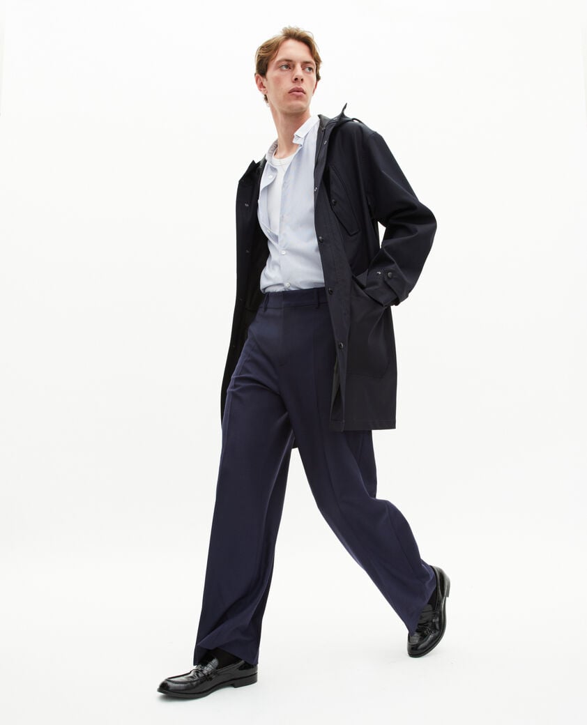 The Kooples HOMBRE NAVY parka impermeable con capucha azul marino