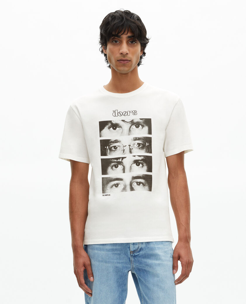 The Kooples M ECRU mixed t-shirt the doors x the kooples ecru