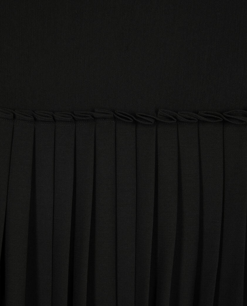 The Kooples WOMEN BLACK black pleated midi skirt