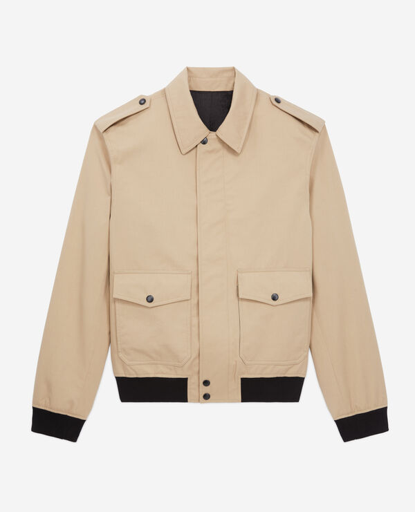 blouson beige en coton
