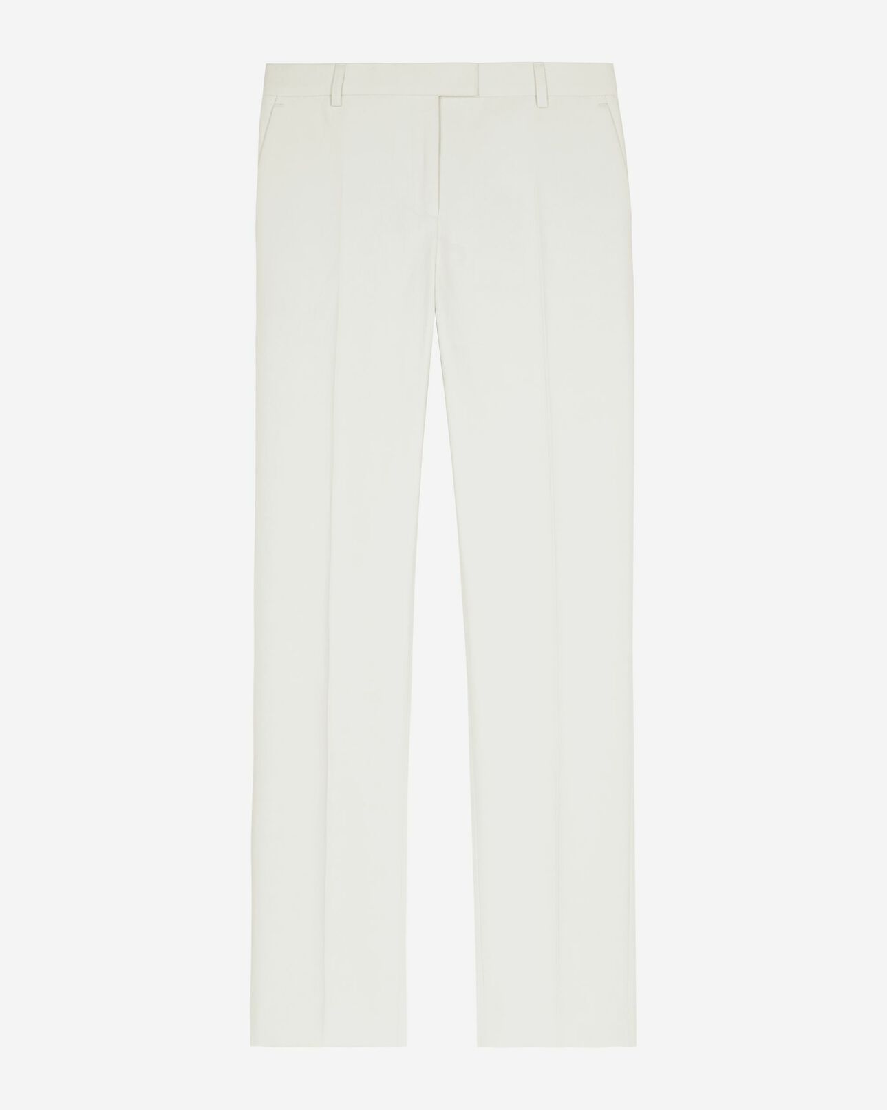 The Kooples WOMEN WHITE ecru cotton wide-leg suit pants