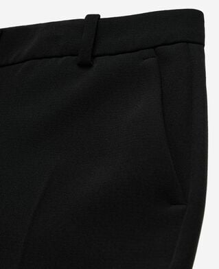 The Kooples WOMEN BLACK black crepe tailored pants, straight cut