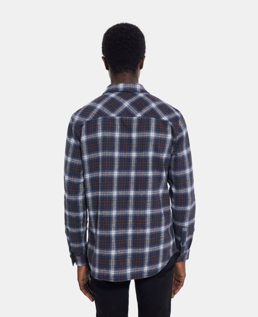 chemise col classique à carreaux