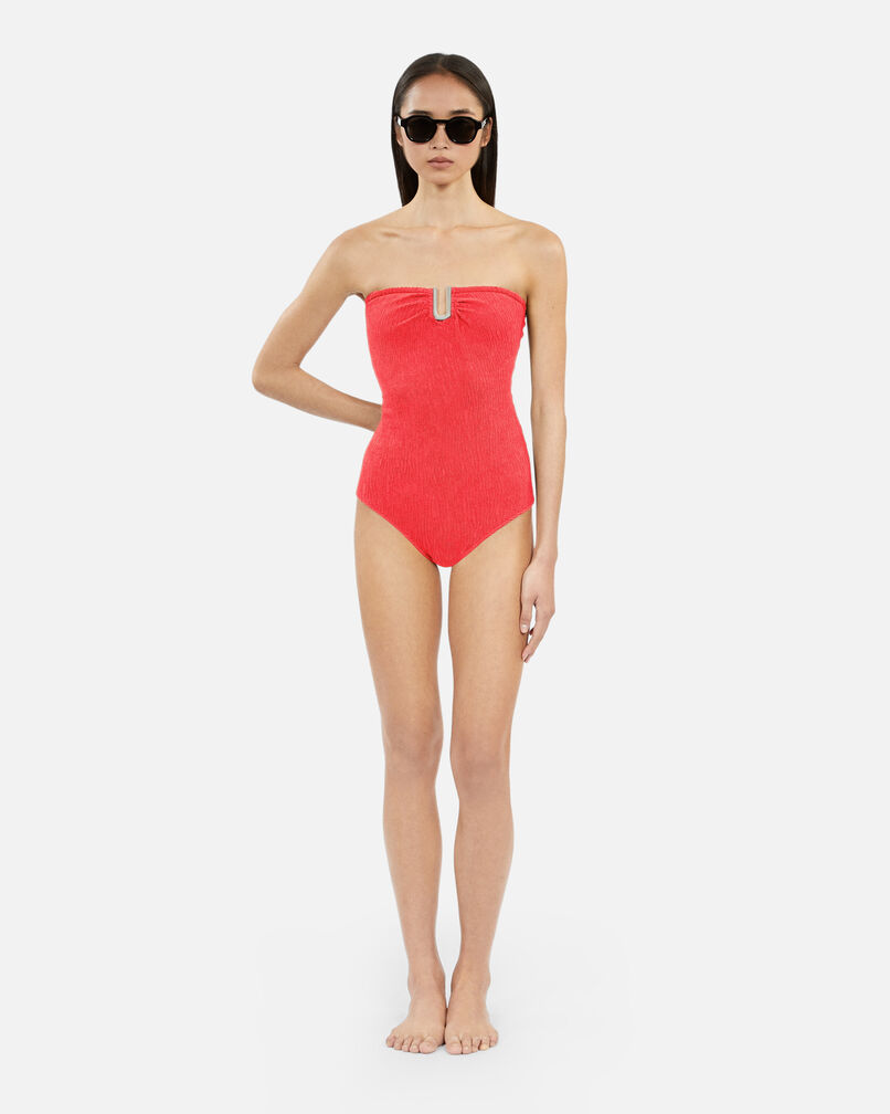 The Kooples FEMME RED maillot de bain the kooples x luz une pièce bustier rouge